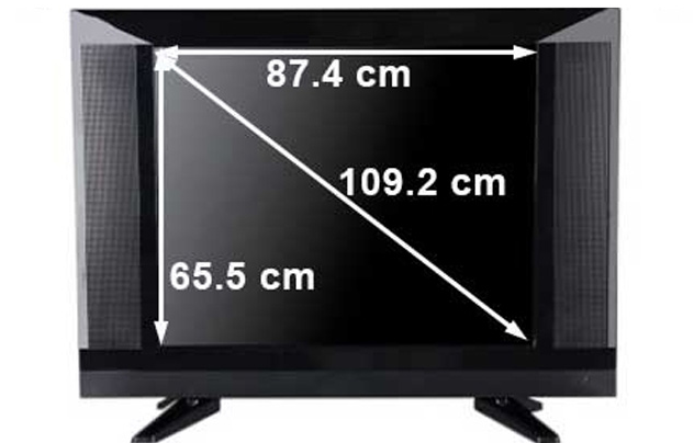 Ukuran TV 43 Inch Berapa Cm