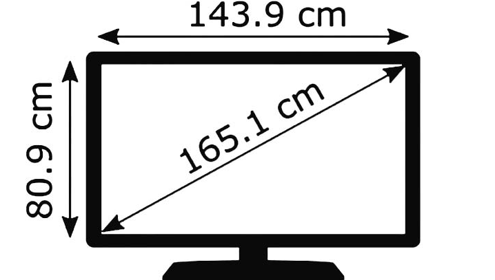 Ukuran TV 65 Inch Berapa Cm
