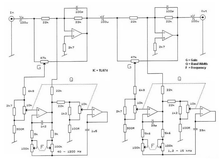 Rangkaian Parametrik Equalizer 