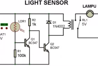 Skema Rangkaian Sensor Cahaya 12V