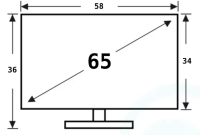 Ukuran Panjang Lebar TV 65 Inch