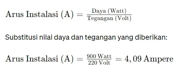 Ukuran MCB Listrik Daya 900 Watt