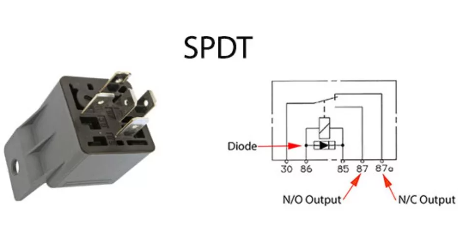 Cara Kerja Relay SPDT (Single Pole Double Throw)